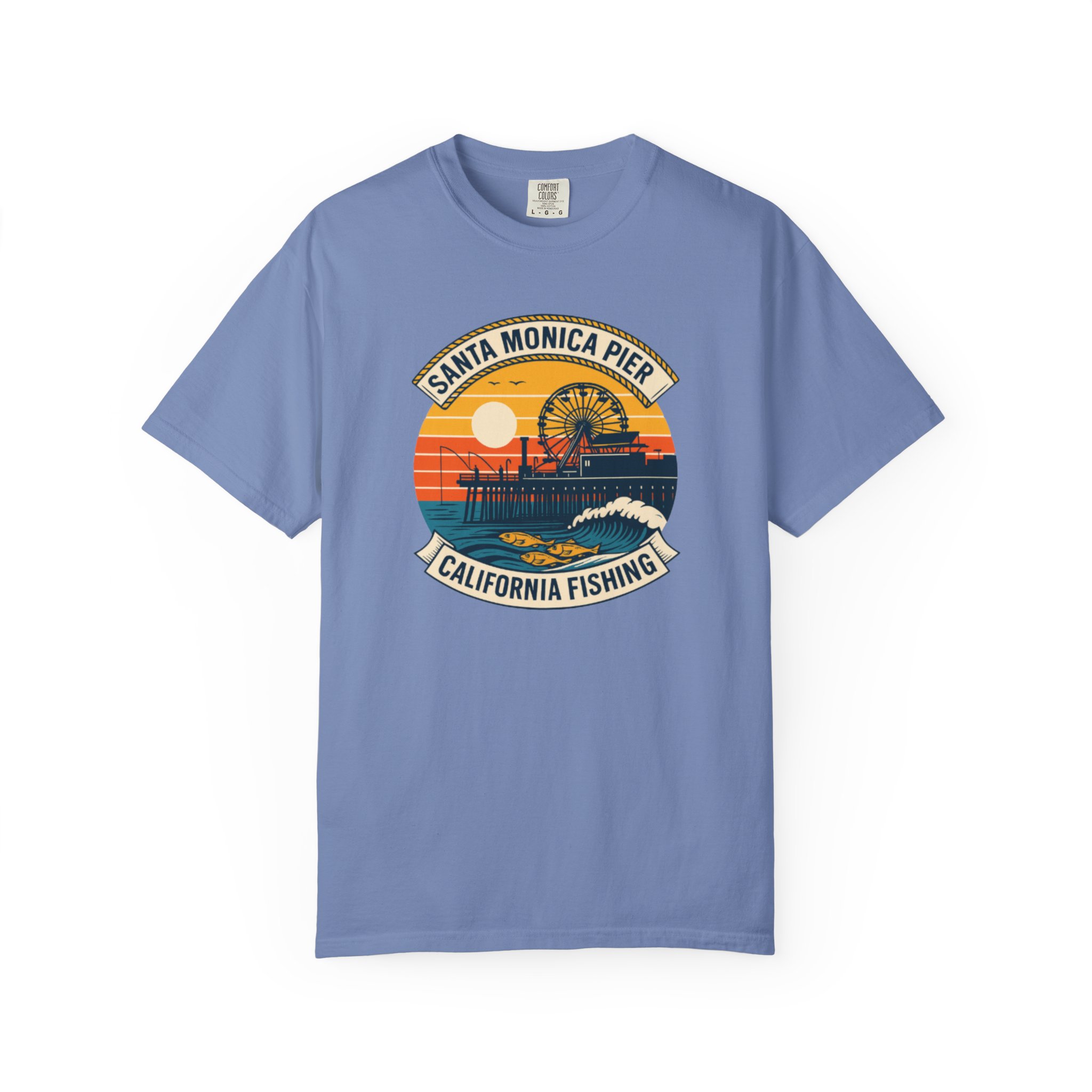 Fishing T-shirt - Santa Monica Pier Design - Image 16