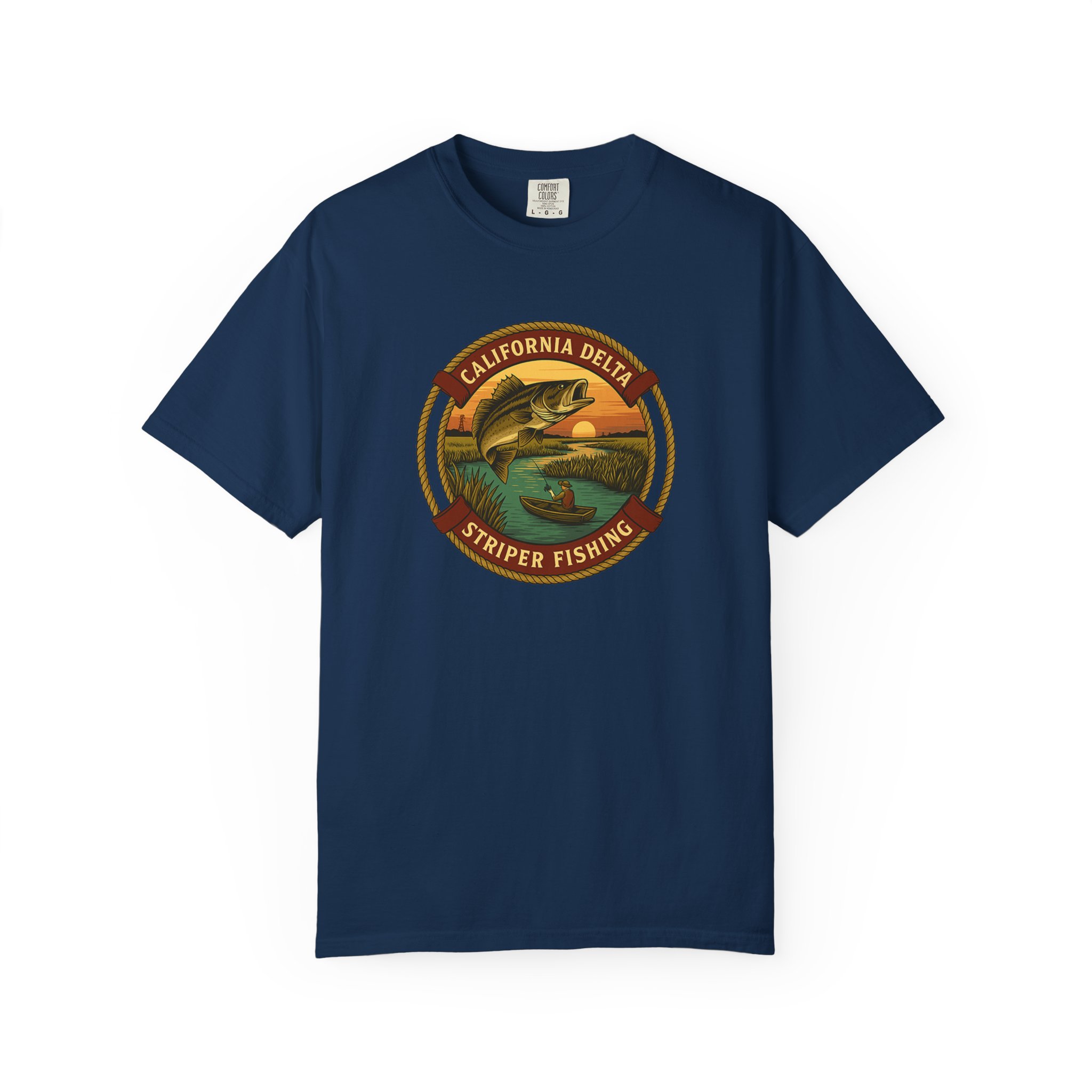 California Delts Striper Fishing T-Shirt - Image 19
