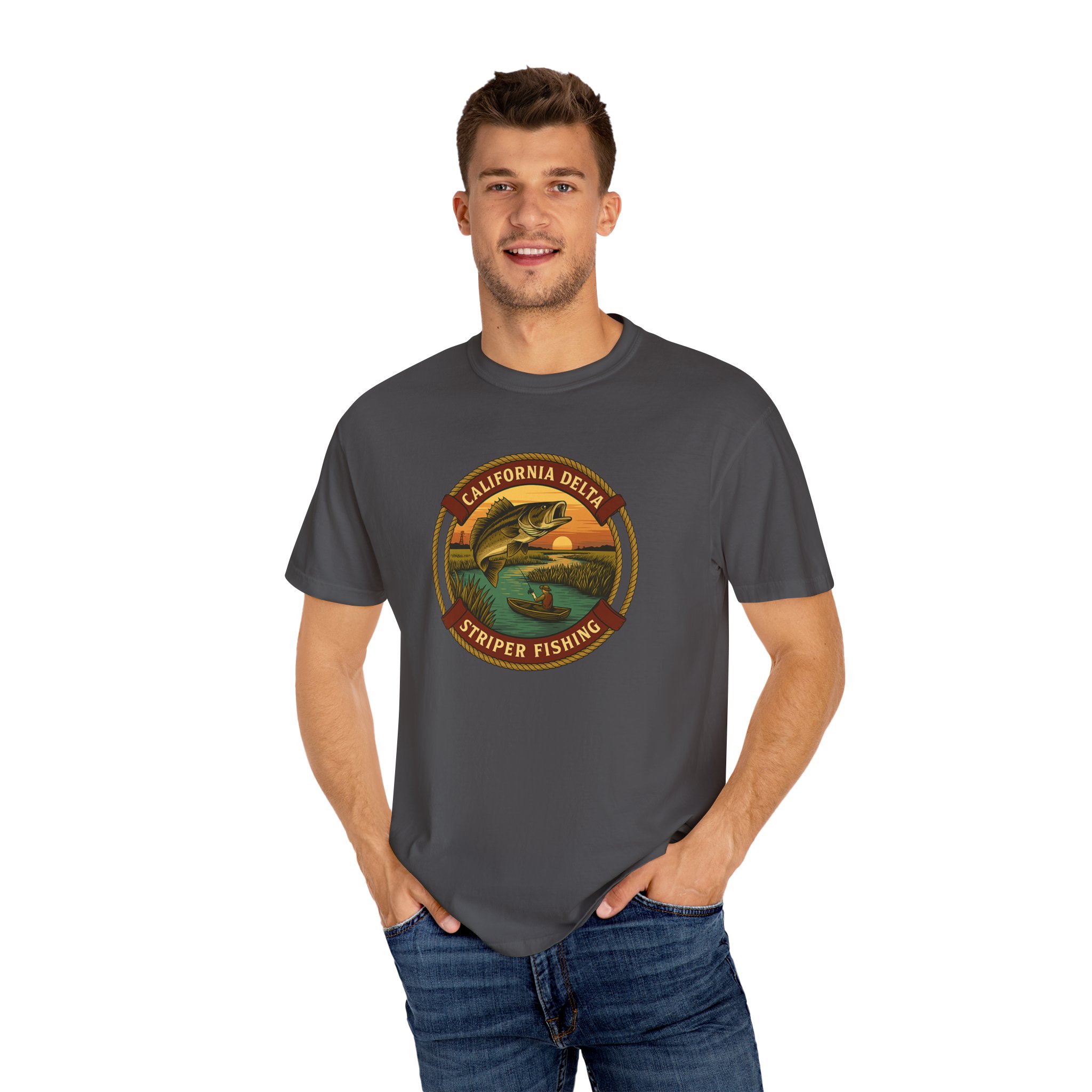 California Delts Striper Fishing T-Shirt - Image 15