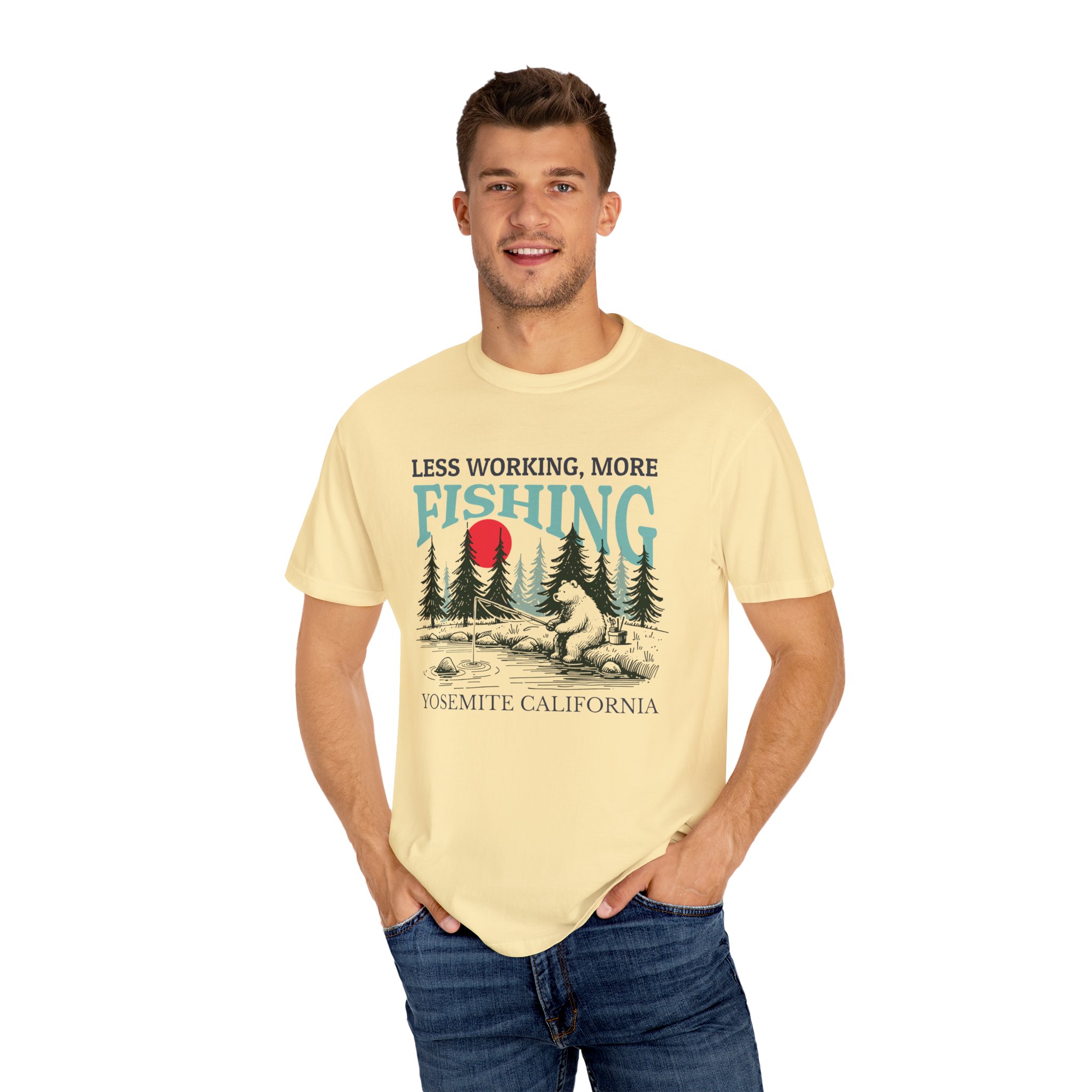 Yosemite California Fishing T-shirt - Image 9