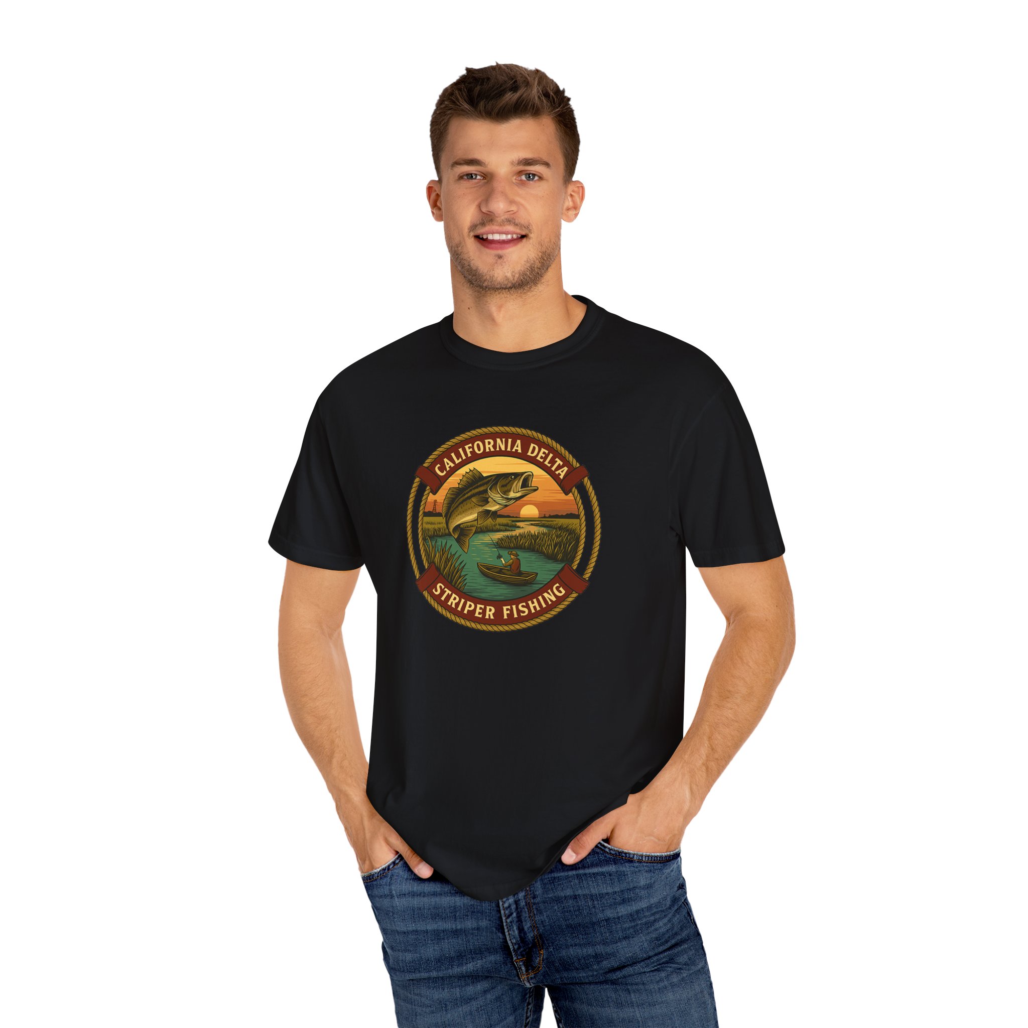 California Delts Striper Fishing T-Shirt - Image 18