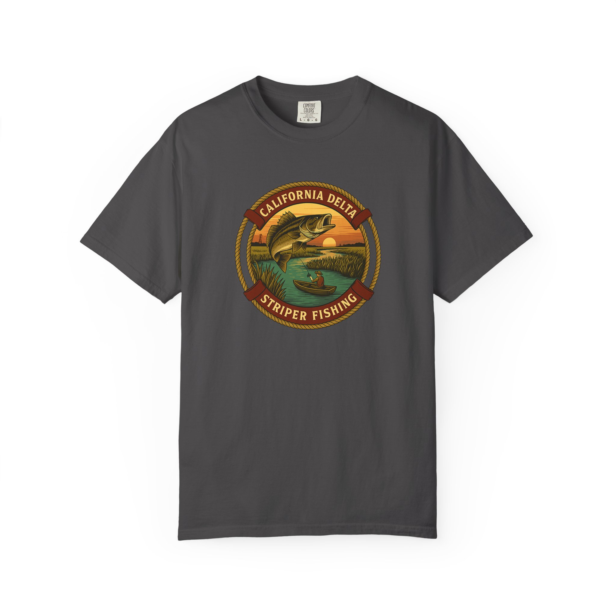 California Delts Striper Fishing T-Shirt - Image 13
