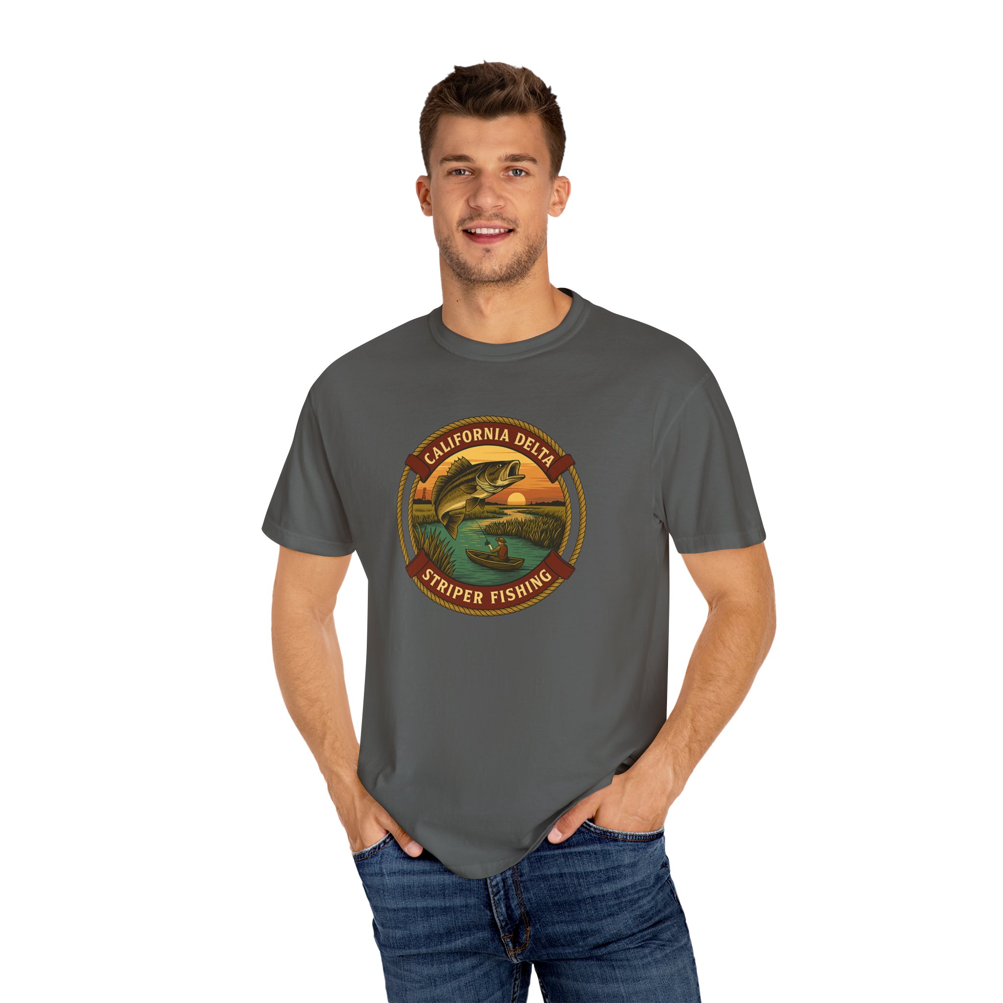 California Delts Striper Fishing T-Shirt - Image 6