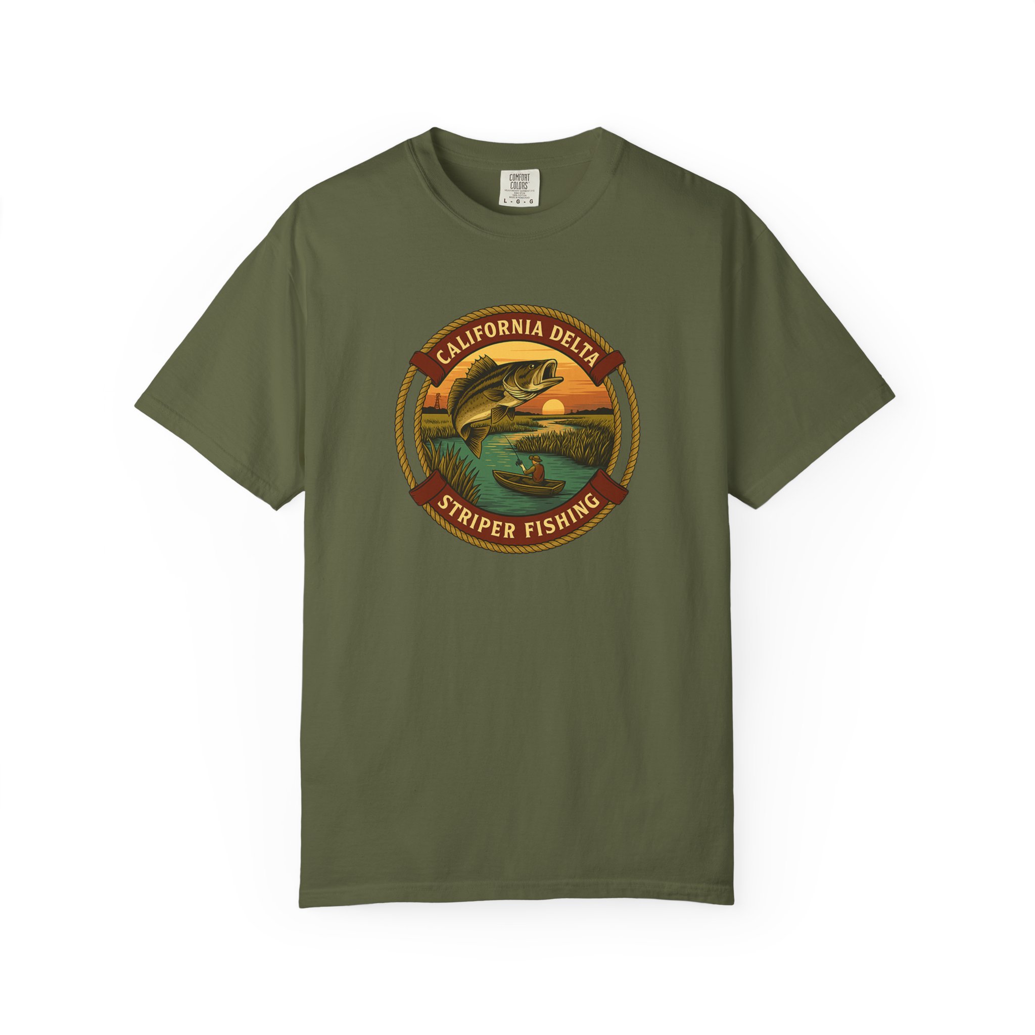 California Delts Striper Fishing T-Shirt - Image 7