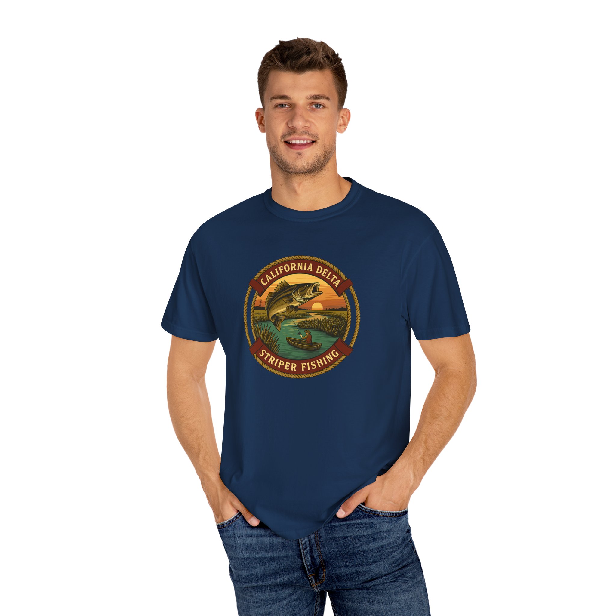 California Delts Striper Fishing T-Shirt - Image 21