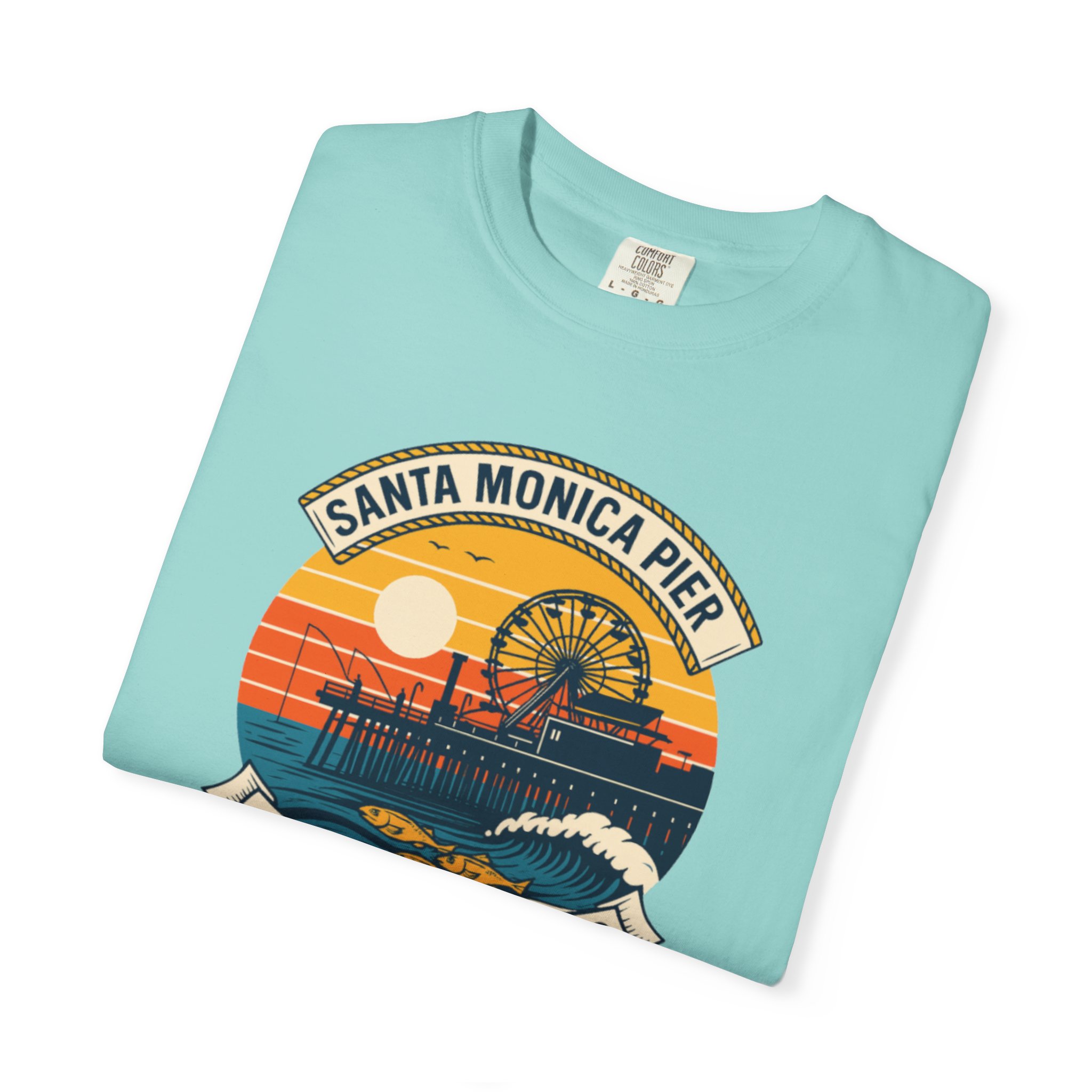 Fishing T-shirt - Santa Monica Pier Design - Image 14