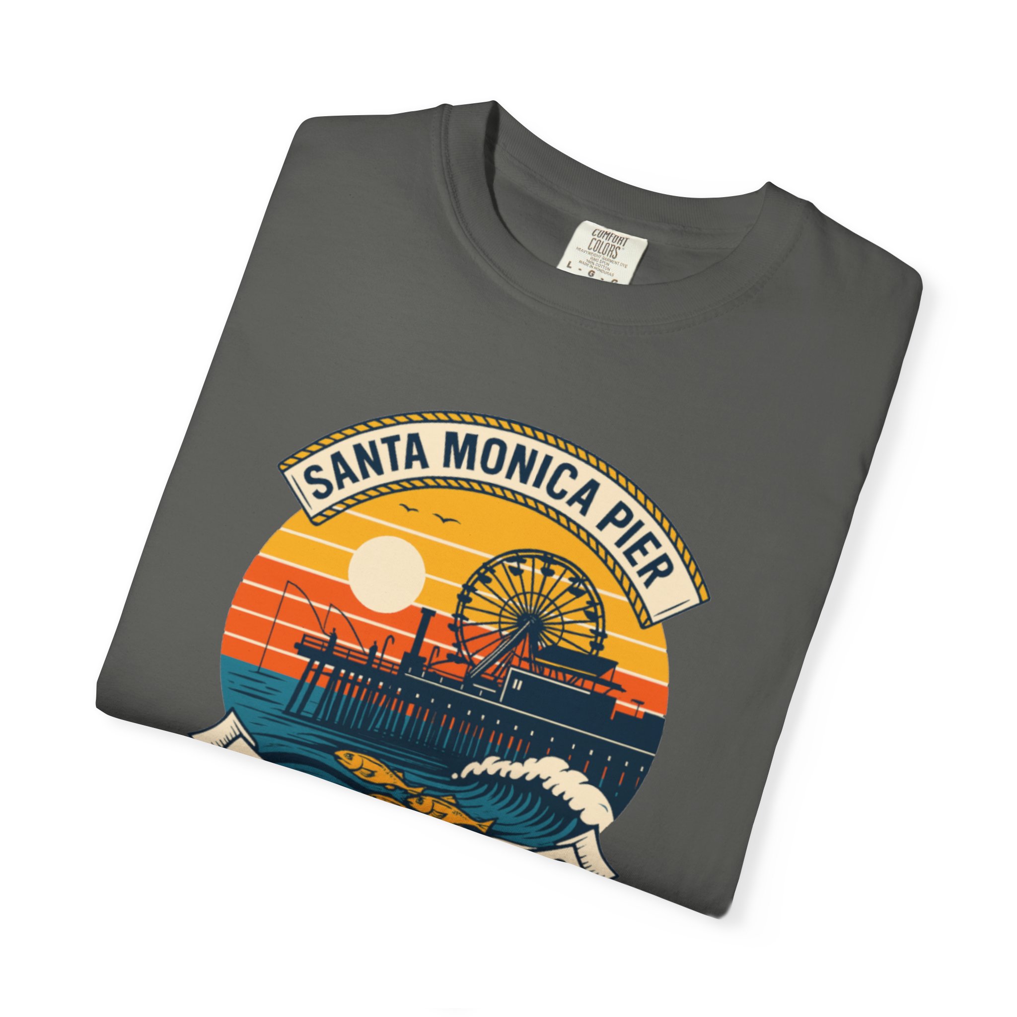 Fishing T-shirt - Santa Monica Pier Design - Image 11