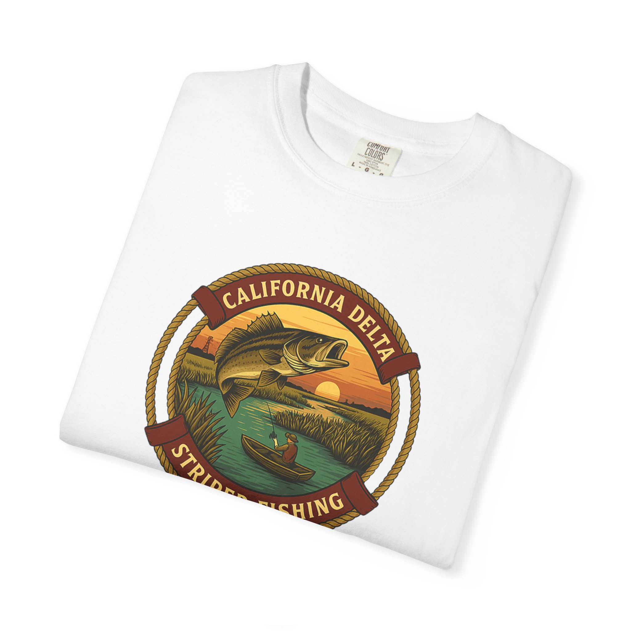 California Delts Striper Fishing T-Shirt - Image 2