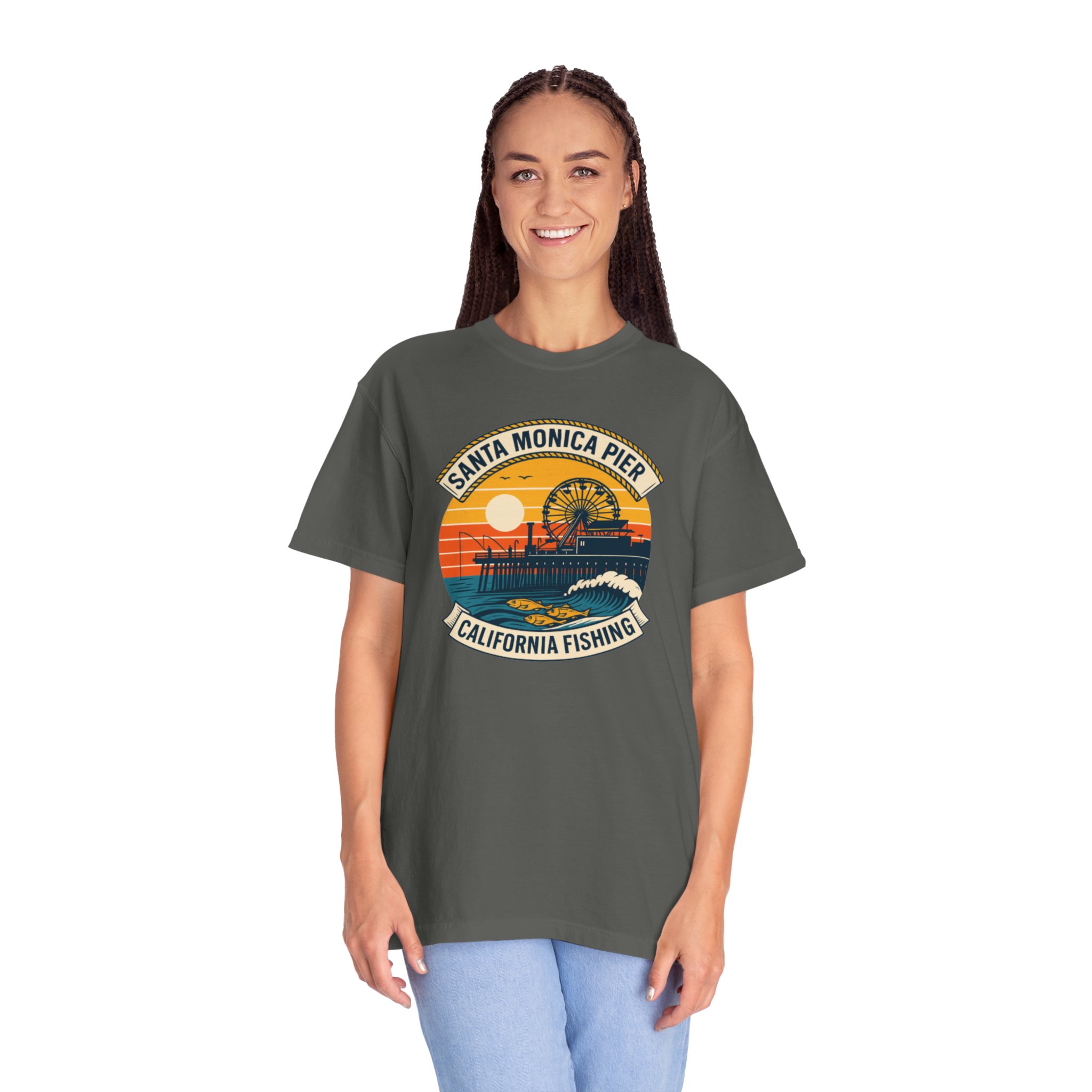 Fishing T-shirt - Santa Monica Pier Design - Image 12