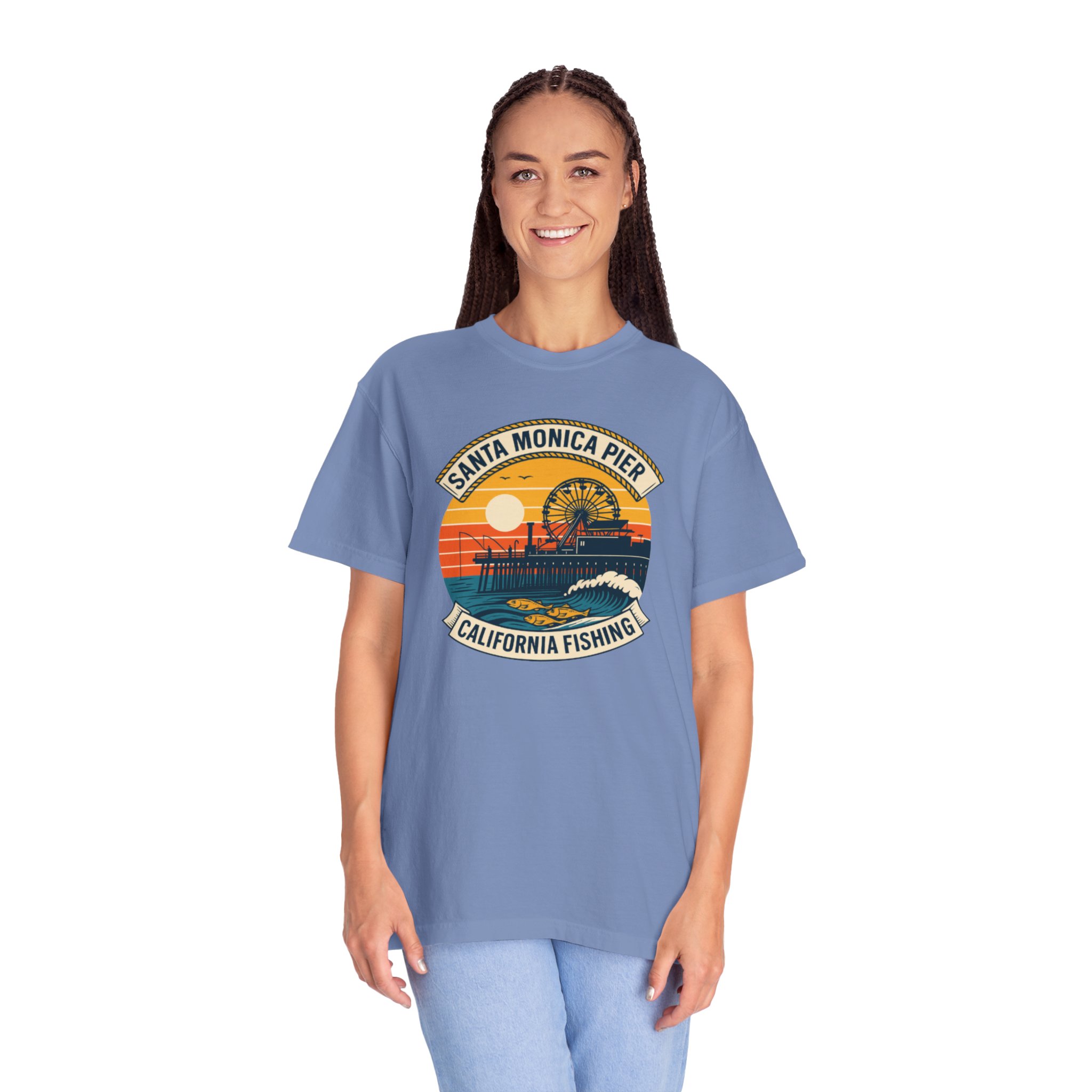 Fishing T-shirt - Santa Monica Pier Design - Image 18