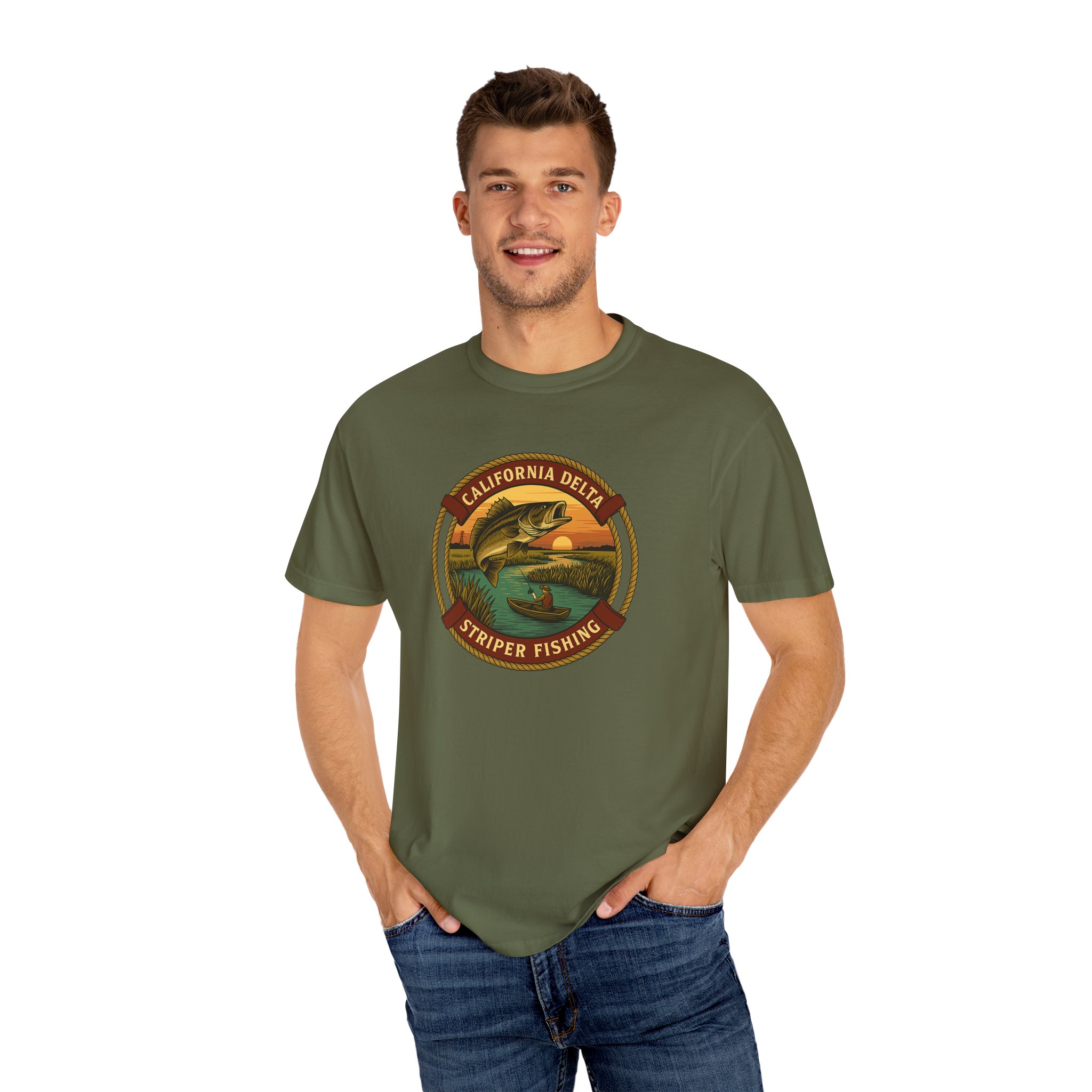 California Delts Striper Fishing T-Shirt - Image 9
