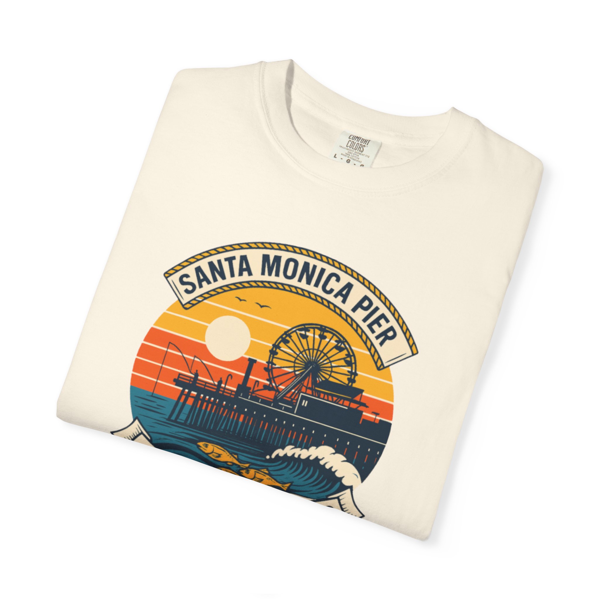 Fishing T-shirt - Santa Monica Pier Design - Image 5