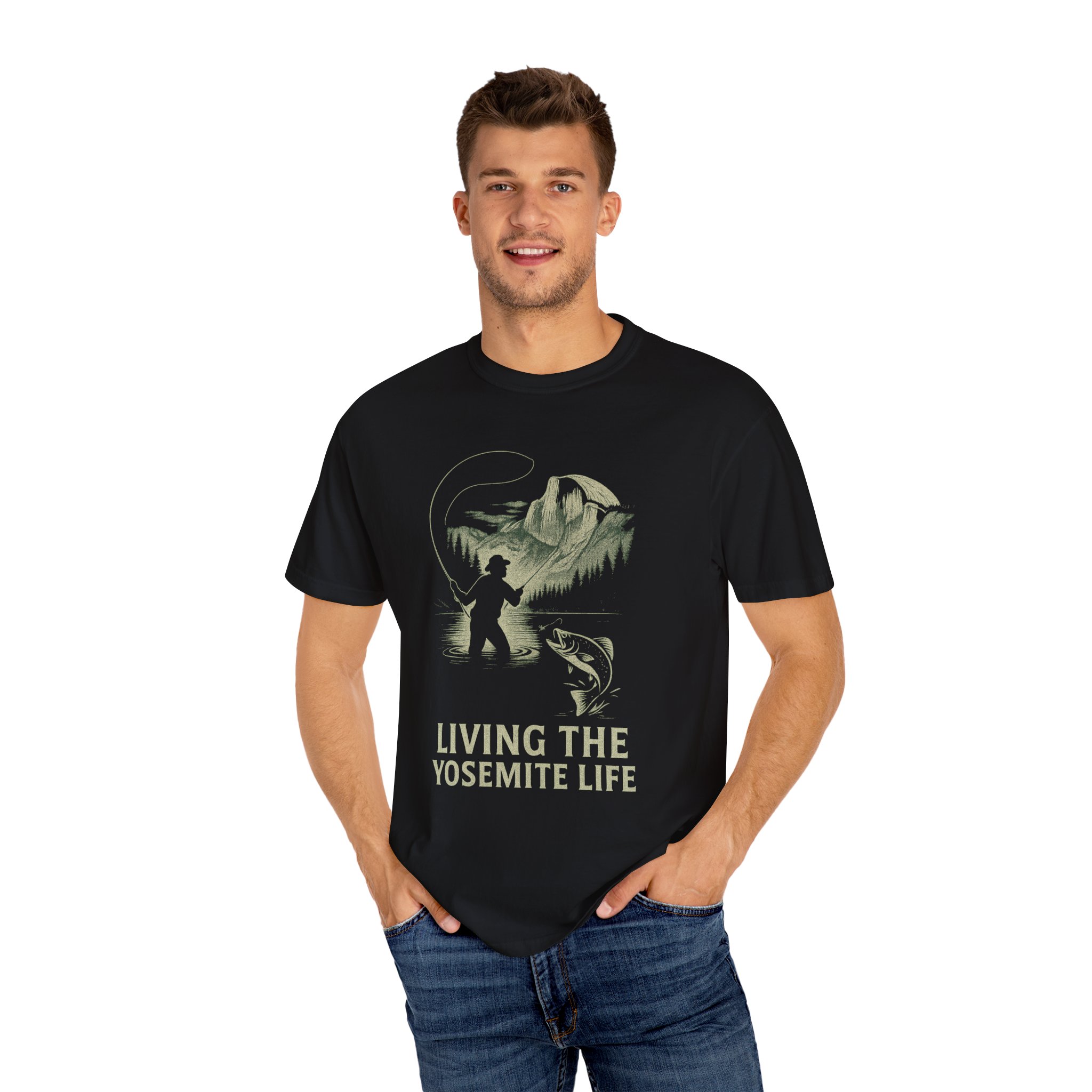 Living the Yosemite Life Fly Fishing Tee - Image 4