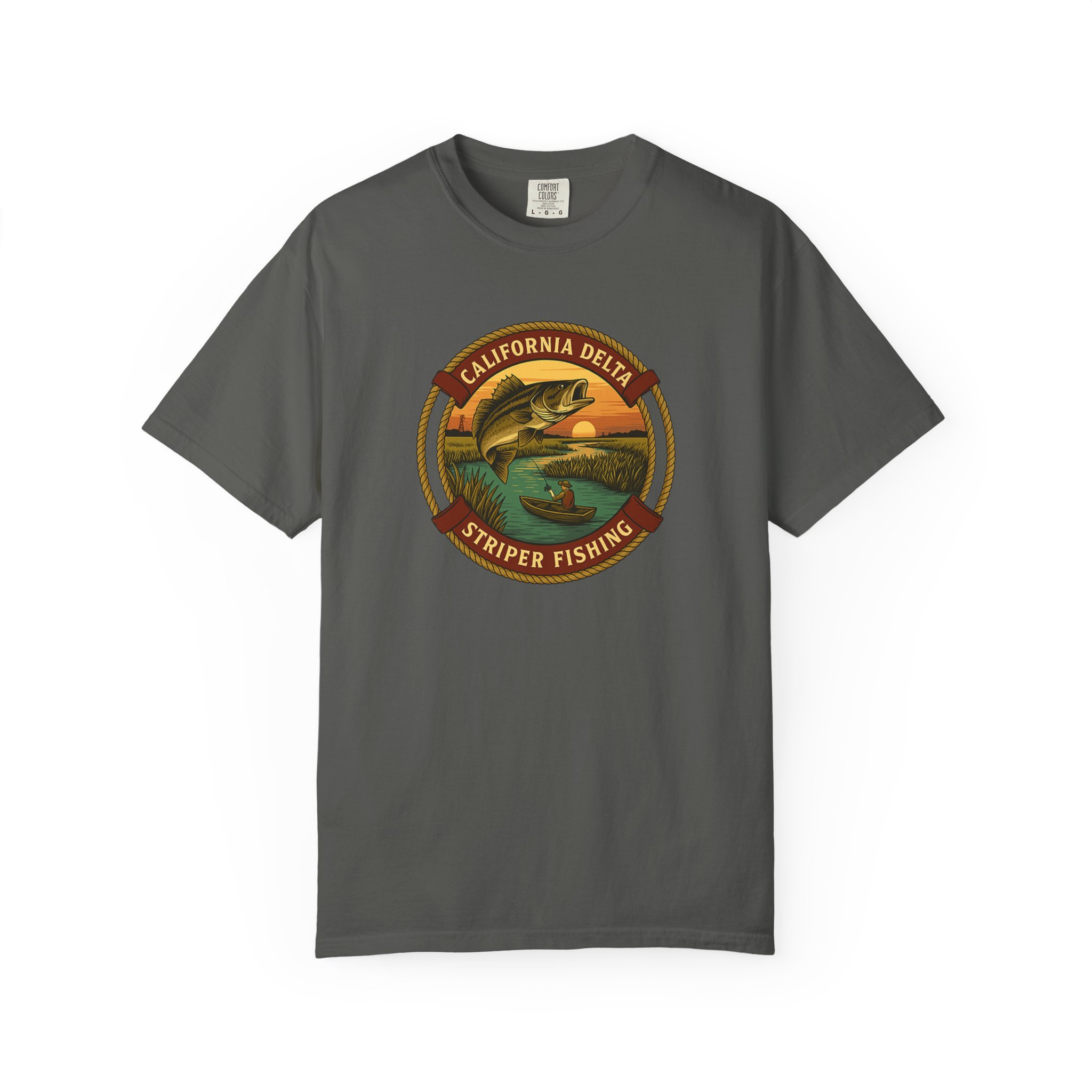California Delts Striper Fishing T-Shirt - Image 4