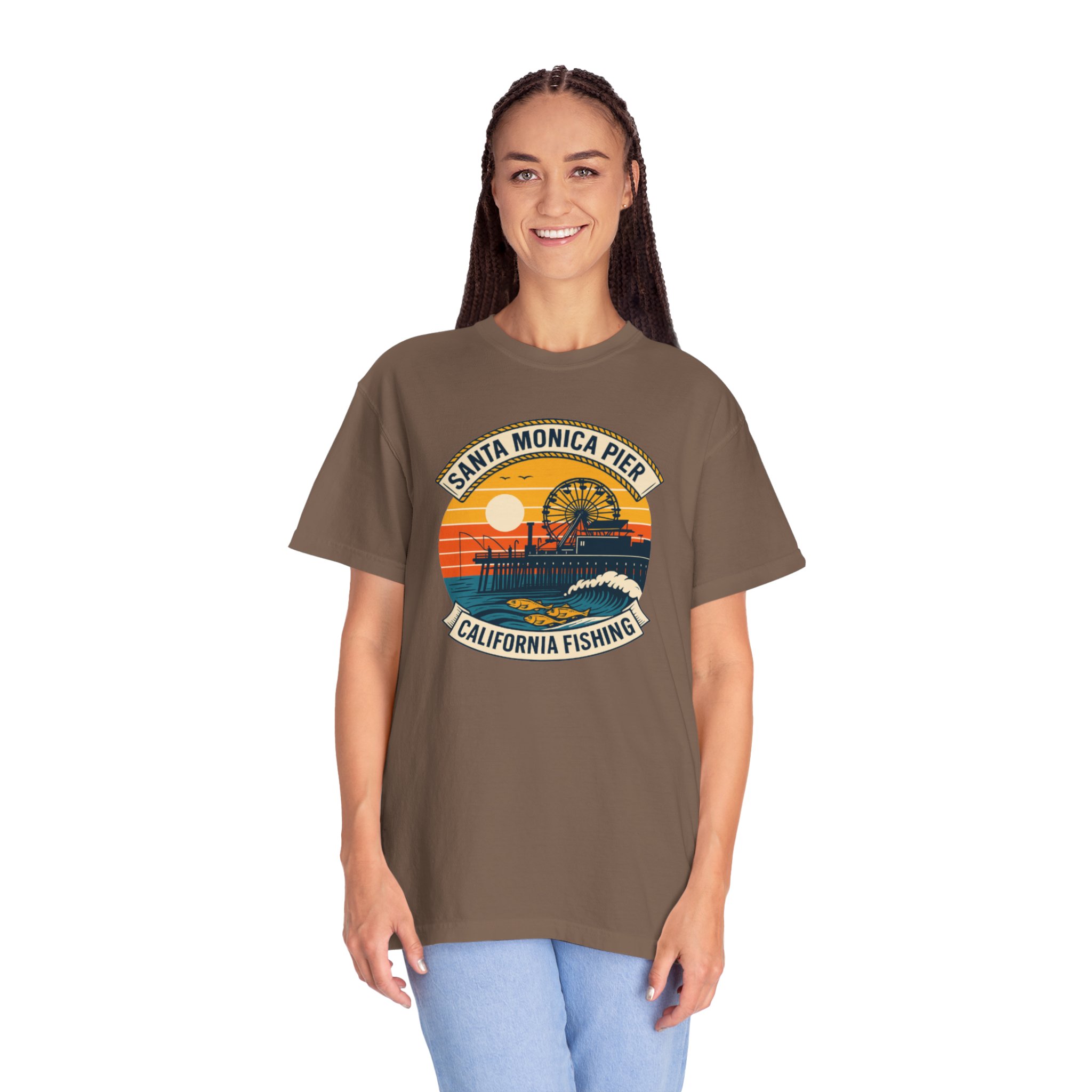 Fishing T-shirt - Santa Monica Pier Design - Image 9
