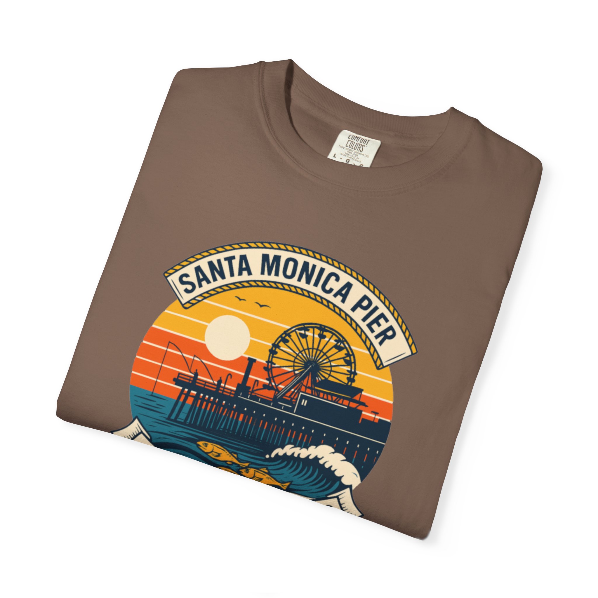 Fishing T-shirt - Santa Monica Pier Design - Image 8