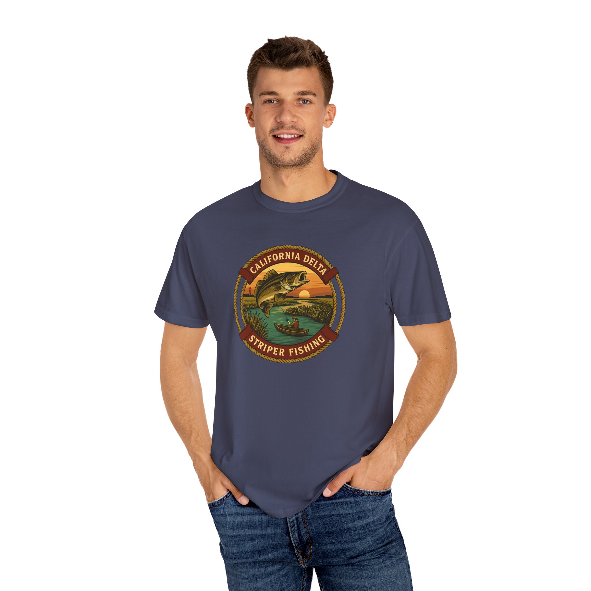 California Delts Striper Fishing T-Shirt - Image 12