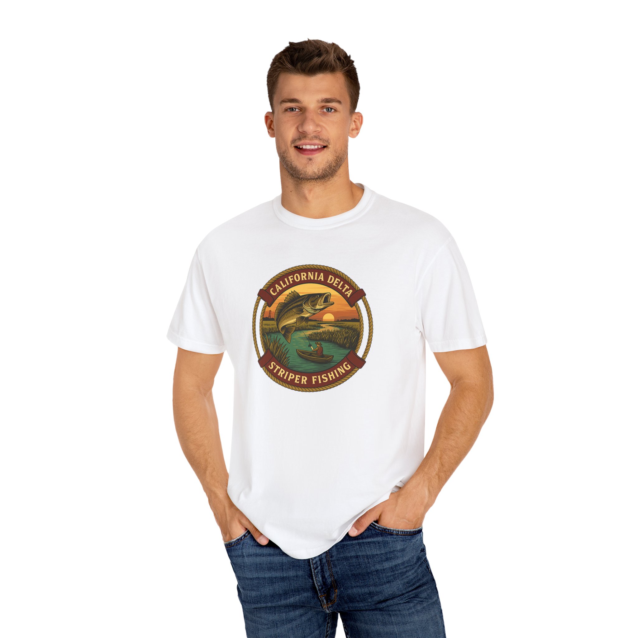 California Delts Striper Fishing T-Shirt - Image 3