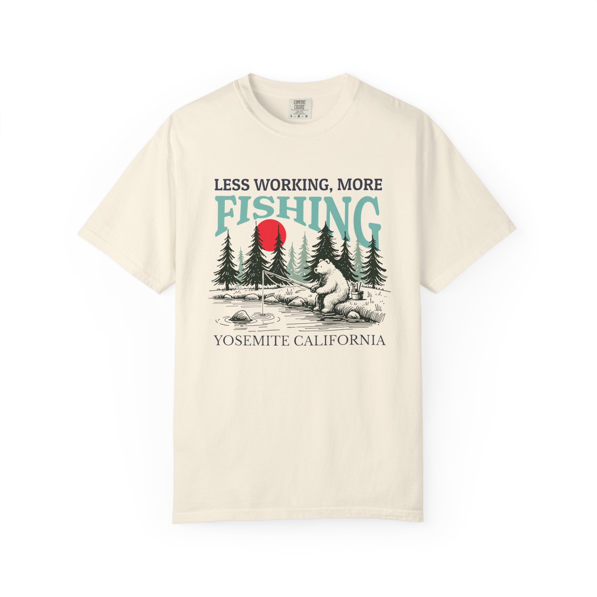 Yosemite California Fishing T-shirt - Image 4