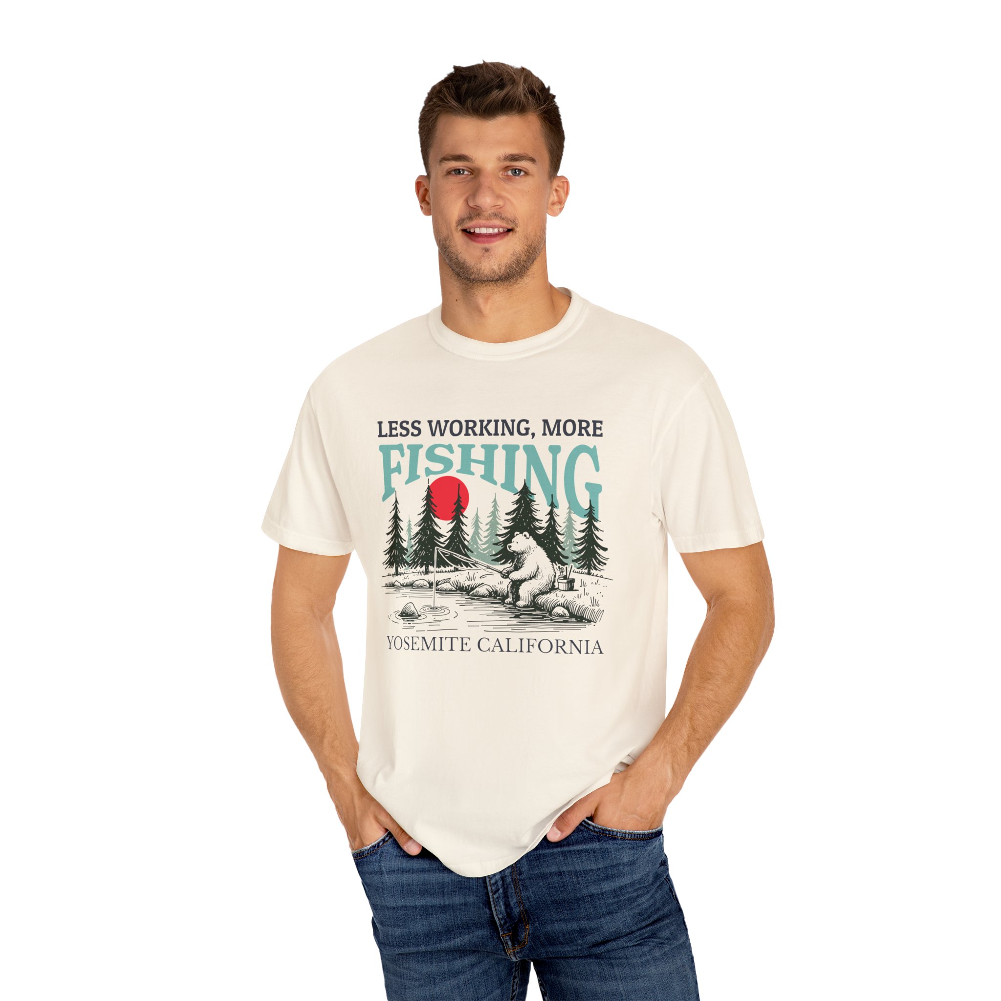 Yosemite California Fishing T-shirt - Image 6