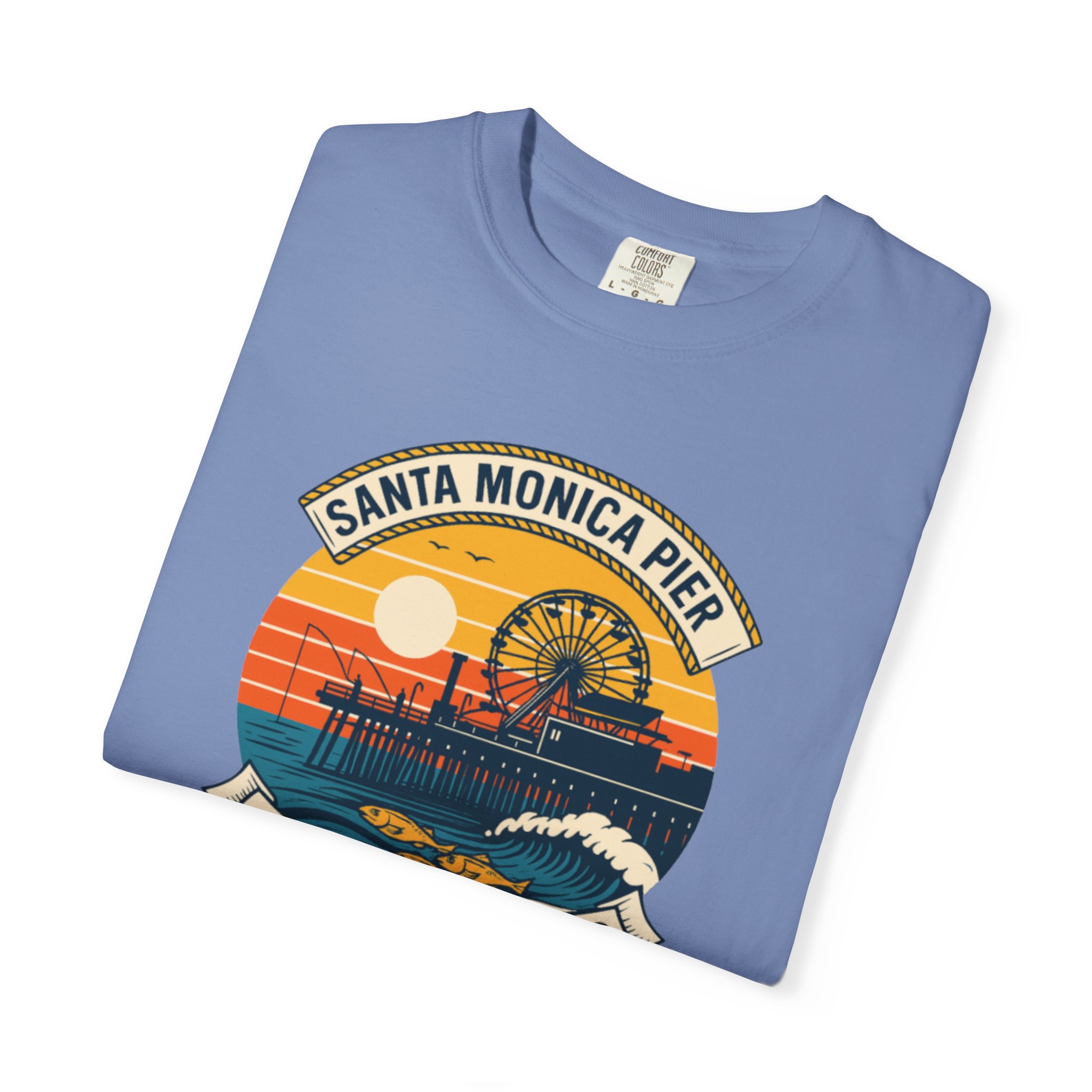 Fishing T-shirt - Santa Monica Pier Design - Image 17