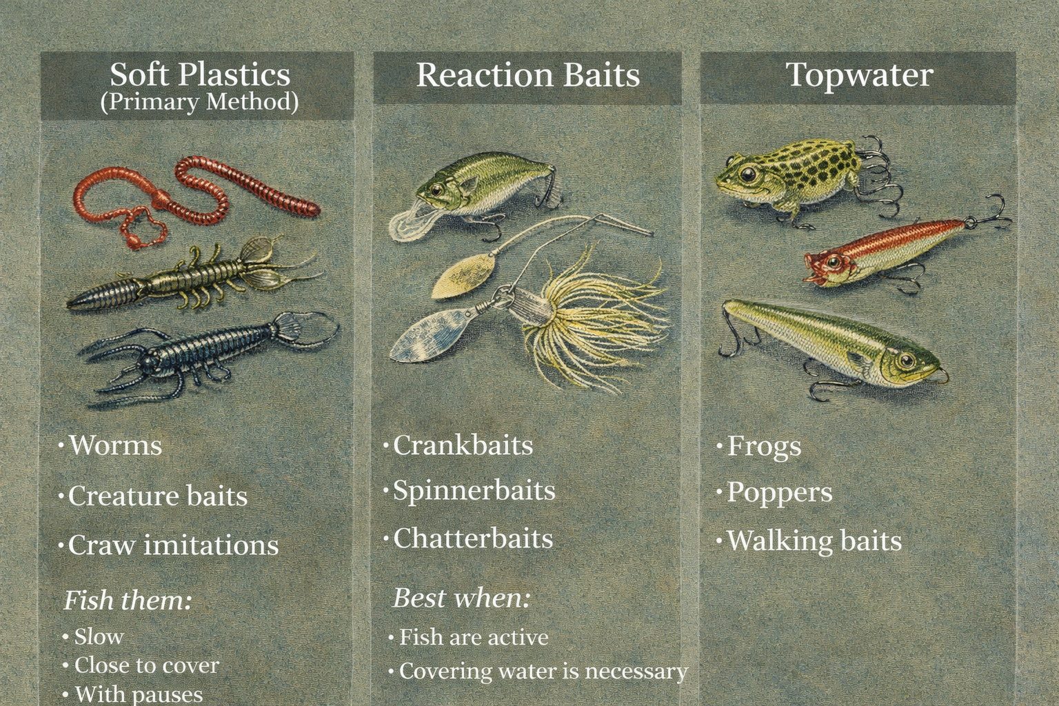 Bass fishing lures guide