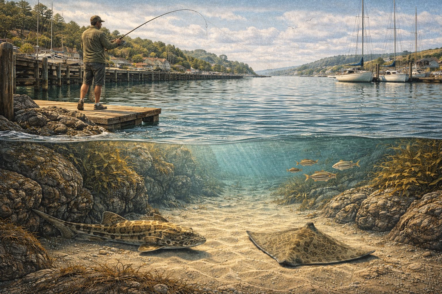 Fishing at Bodega Bay Harbor