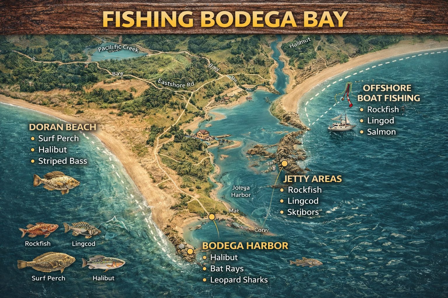Fishing spots in Bodega Bay