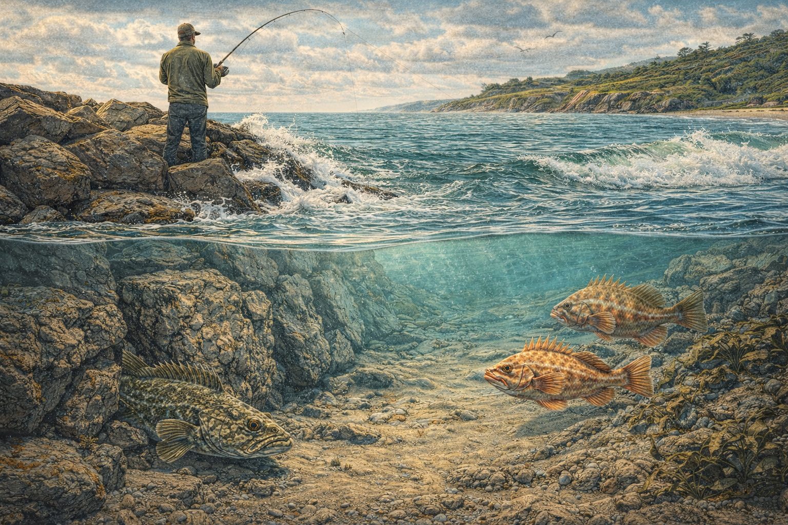 Jetty fishing at Bodega Bay